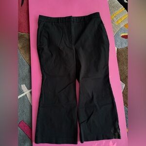 Boden black cropped flared stretchy pants size 12p